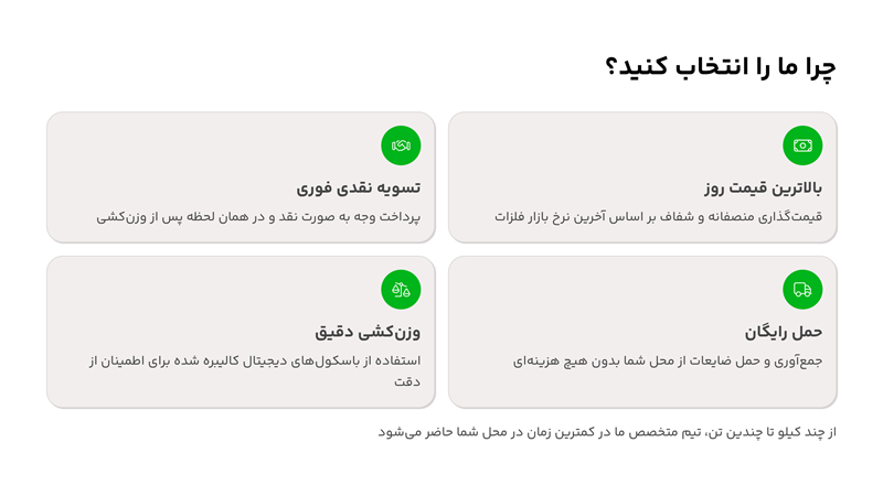 خریدار ضایعات در تهرانپارس